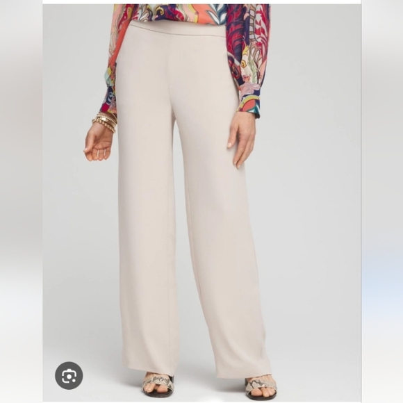 Chico's Cream Women's Trousers - Picture 1 of 3